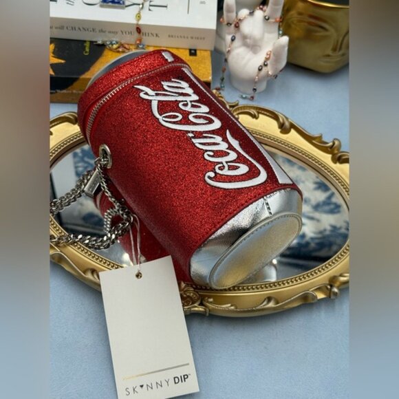 🆕 SKINNY DIP x COCA COLA 🧿 NWT Red Coca Cola Can Cross Body Bag - Picture 8 of 14